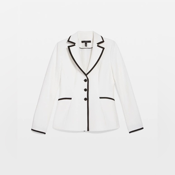 WHBM® 3-Button Signature Blazer—ECRU BLACK COLORBLOCK - Picture 5 of 8